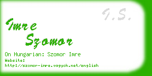 imre szomor business card